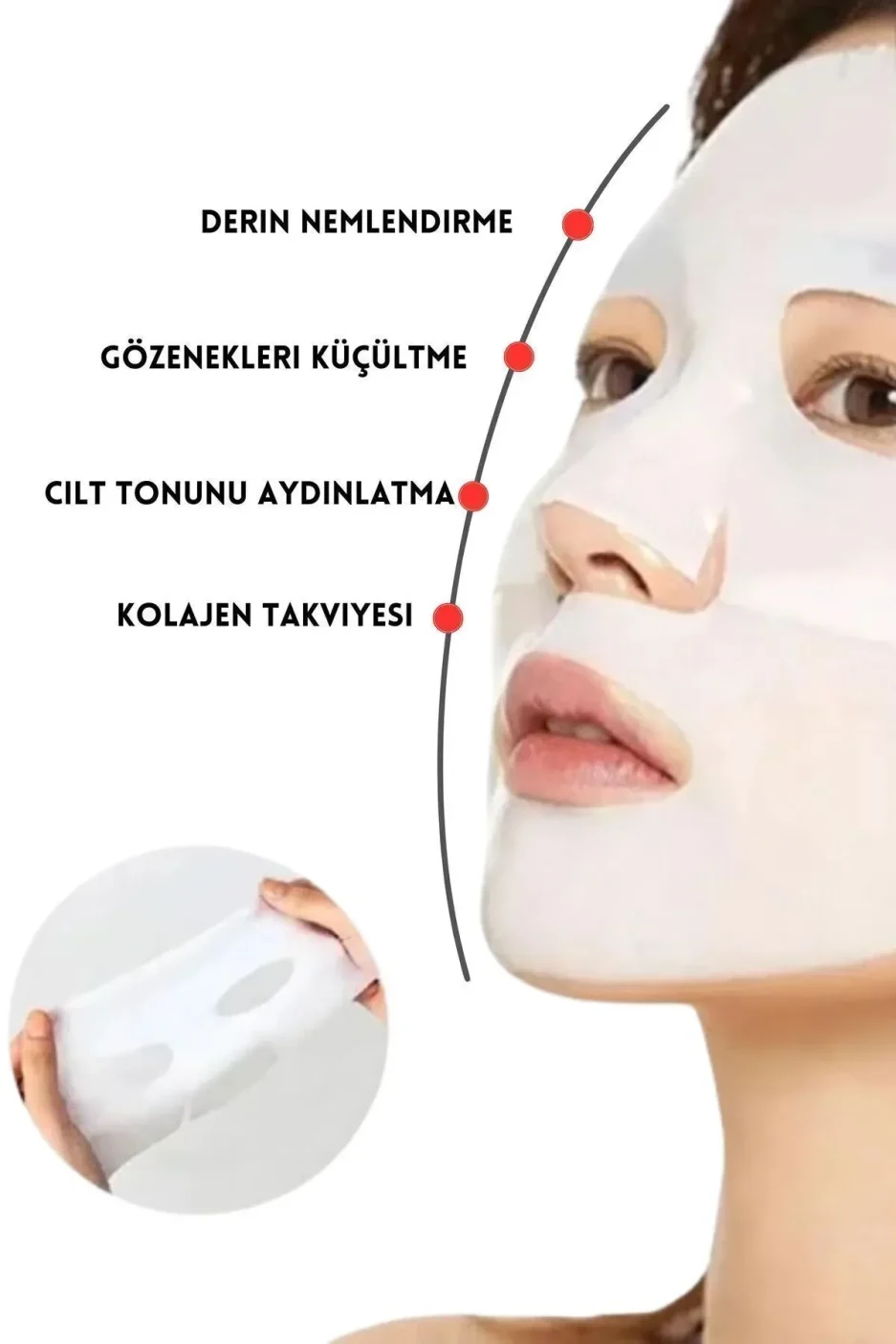 Şeffaflaşan Kore Kolajen Maske  – Parlaklık ve Nem - Görsel 5