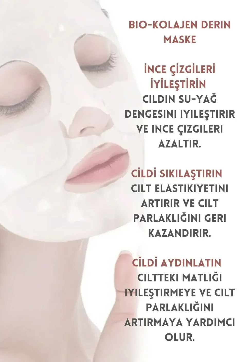 Şeffaflaşan Kore Kolajen Maske  – Parlaklık ve Nem - Görsel 3