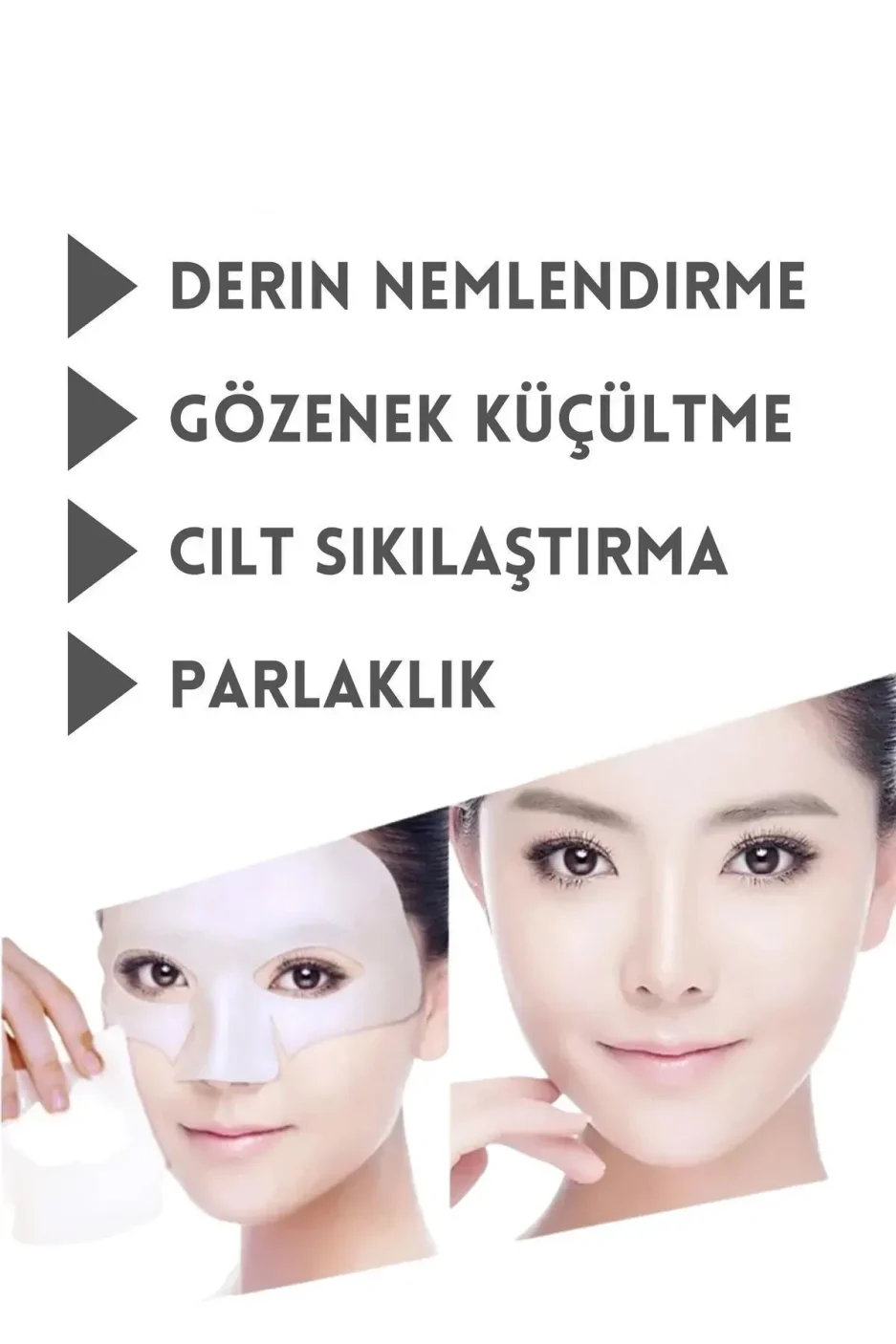 Şeffaflaşan Kore Kolajen Maske  – Parlaklık ve Nem - Görsel 2